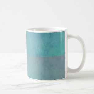 Teal Aqua Watercolor Geometric Pattern Modern Art Coffee Mug