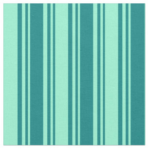 Teal & Aquamarine Stripes Fabric