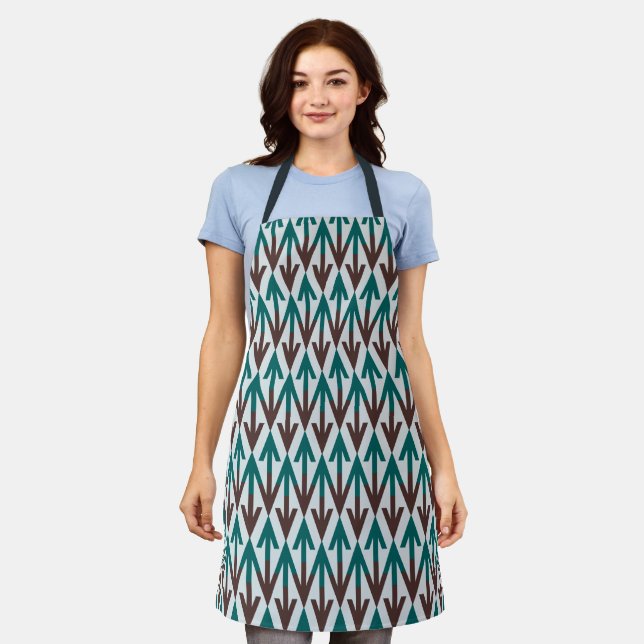 Teal Arrows Apron (Worn)