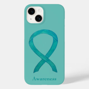 Teal Awareness Ribbon Art iPhone / iPad case