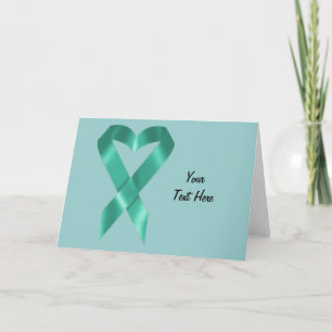 Teal Awareness Ribbon (customisable) Card