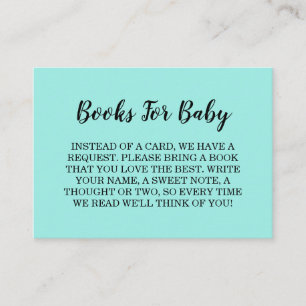 Teal Baby & Co. Baby Shower Enclosure Card