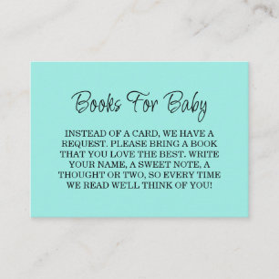 Teal Baby & Co. Baby Shower Enclosure Card