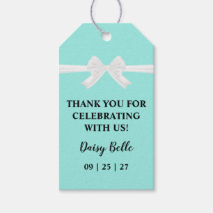 Teal Baby & Co. Baby Shower Thank You Gift Tags