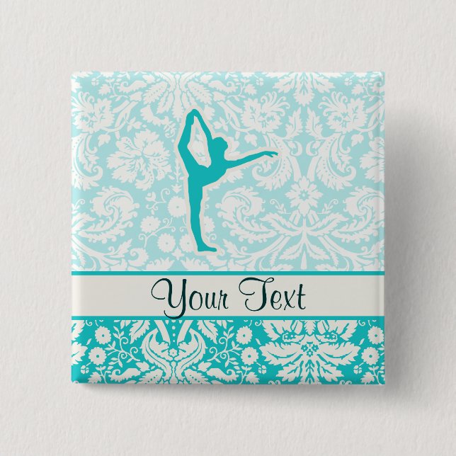 Teal Ballet 15 Cm Square Badge (Front)