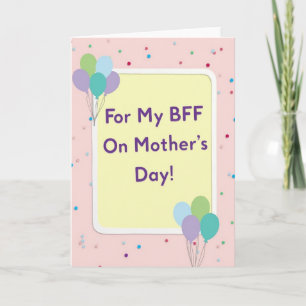 Teal Balloon Mothers Day Card