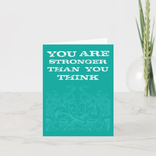 Teal Be Strong Card (Front)