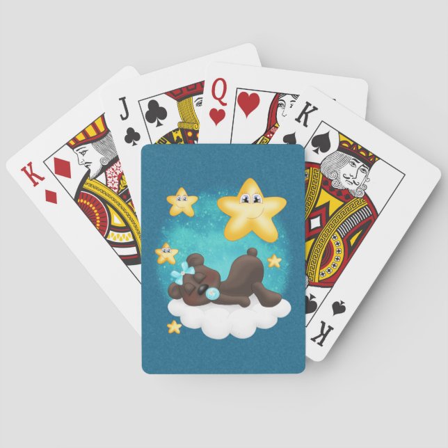 Teal Bear Playing Cards (Back)