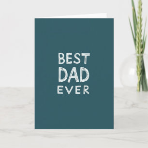 Teal Best Dad Ever Art Card