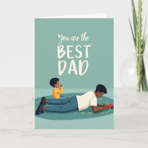 Teal Best Dad Playtime Card
