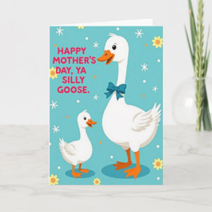 Teal Birds Mothers Day Greeting Card