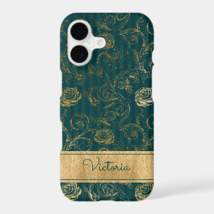 Teal, Black, Gold Rose Case-Mate iPhone X Case