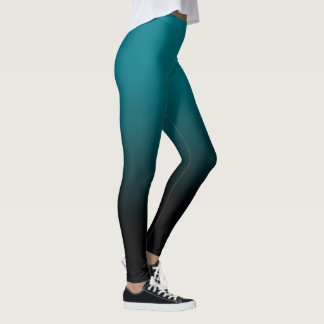 Teal Black Ombre Leggings