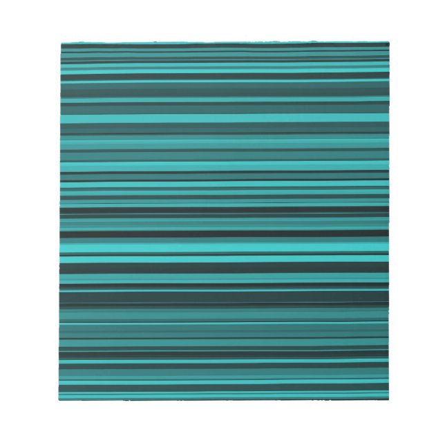 Teal Black Stripes Notepad (Front)