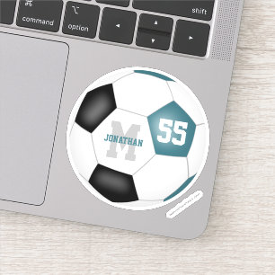 Teal black team colors boys girls soccer