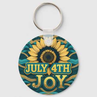 Teal Bloom Key Ring