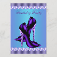 Teal Blue and Purple Birthday Party