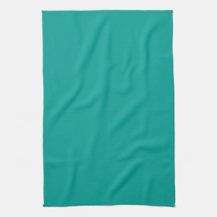 Teal Blue Aqua Personalised Turquoise Background Tea Towel