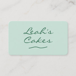 Teal Blue Bakery Modern QR Code Business Card