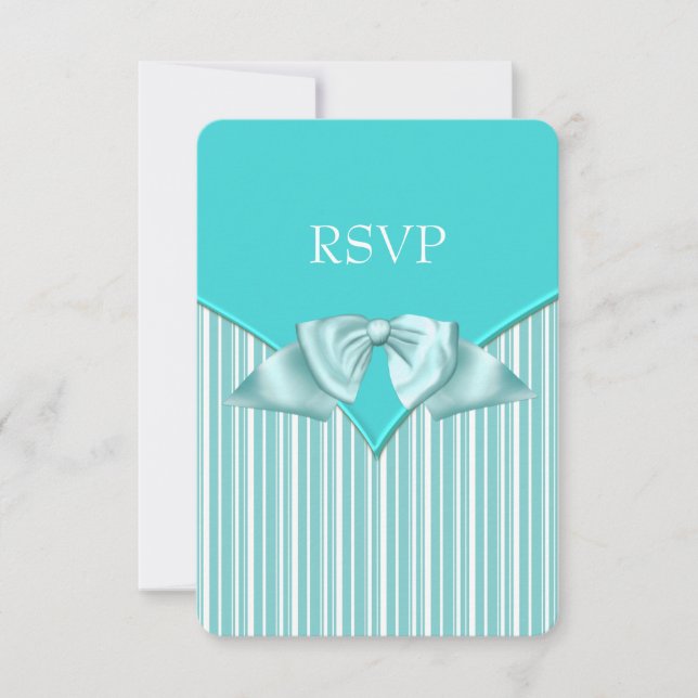 Teal Blue Bat Mitzvah RSVP (Front)