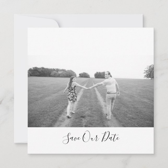 Teal Blue Bouquet Wedding Suite Save The Date Invitation (Front)