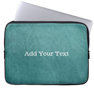 Teal Blue Digital Fabric Texture by Shirley Taylor Laptop Sleeve