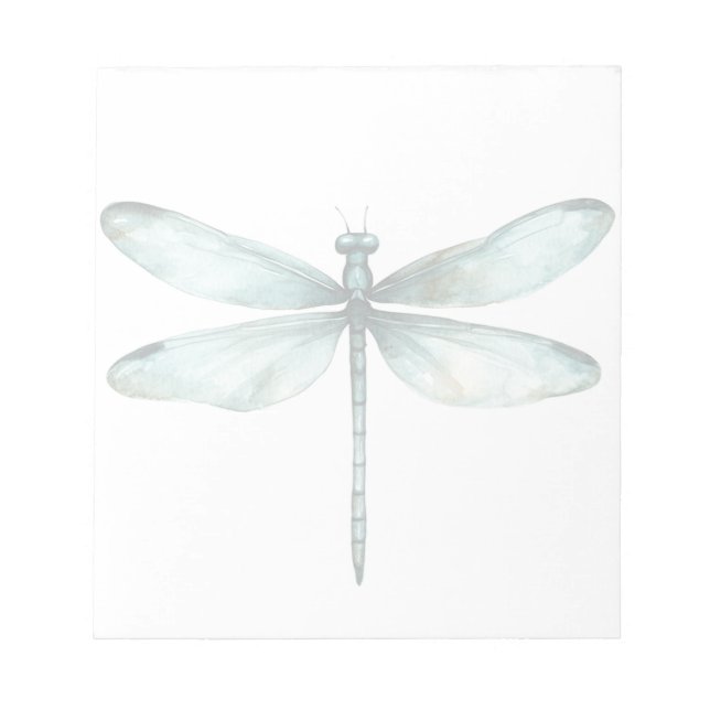 Teal Blue Dragonfly Personalised Note Stationery (Front)