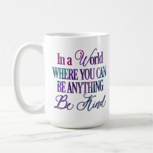 Teal & Blue Dripping Glitter Inspirational Quote T Coffee Mug