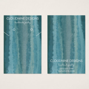 Teal Blue Earring Necklace Jewellery Display Card