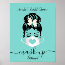 Teal Blue Face Mask Required Social Events Safety