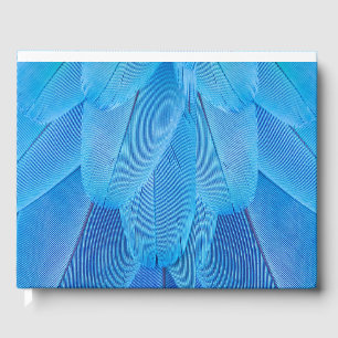 Teal Blue Feathers of the Macaw Parrot Guest Book