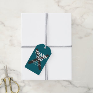 Teal Blue Gamer Thank You Party Favour Gift Tags