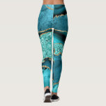 Teal Blue Gold Glitter Marble Turquoise Leggings<br><div class="desc">Leggings with Agate Teal Blue Gold Glitter Marble Aqua Turquoise Geode Customisable Gift - or Add Your Name / Text - Make Your Special Gift ! Resize and move or remove / add text / elements with Customisation tool ! Design by MIGNED ! Please see my other projects / designs...</div>