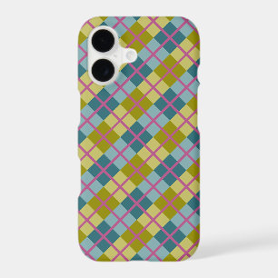 Teal Blue Gold Yellow Magenta Pattern