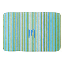 Teal, Blue, Green, and White Stripe Pattern