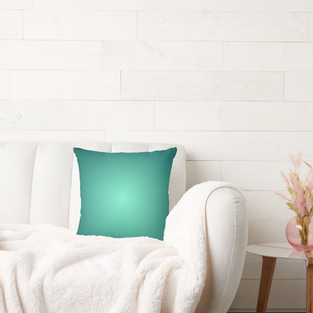 Teal Blue Green Light to Dark Shades  Cushion (Couch)