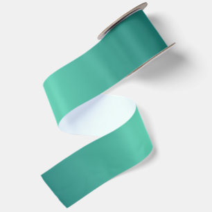 Teal Blue Green Light to Dark Shades Satin Ribbon