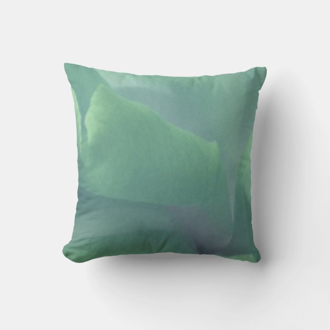 Teal Blue & Green Petals Cushion (Front)