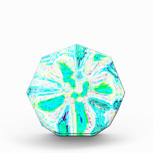 Teal Blue Green Wave Bubble Abstract Colourful Coo Photo Block