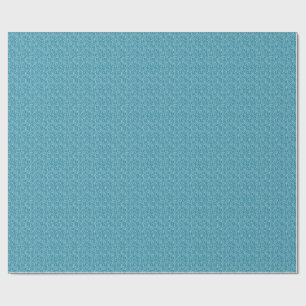 Teal Blue Hibiscus Aloha Print Hawaiian Floral Wrapping Paper