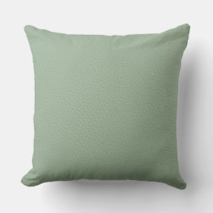 Teal Blue Leather Look Print Pillow