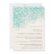 Teal Blue Light Shower Bridal Shower Invitations