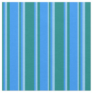 Teal, Blue & Light Sky Blue Coloured Pattern Fabric