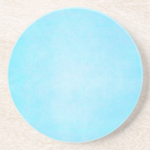 Teal Blue Light Watercolor Template Blank Coaster