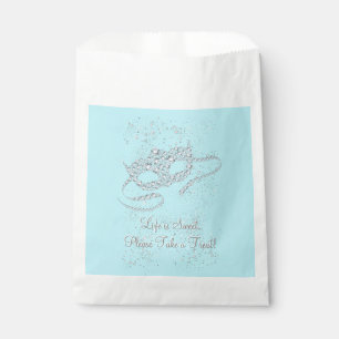 Teal Blue Masquerade Party Favour Bag