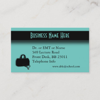 Teal Blue Medical Business Card