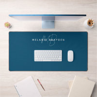 Teal Blue Minimalist Monogram