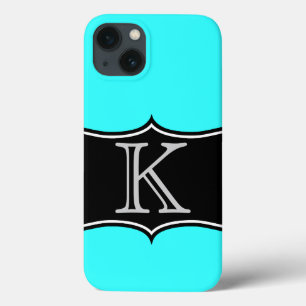 TEAL BLUE Monogram Initial Scroll IPAD AIR CASE