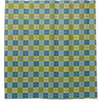 Teal Blue Olive Yellow Purple Pattern
