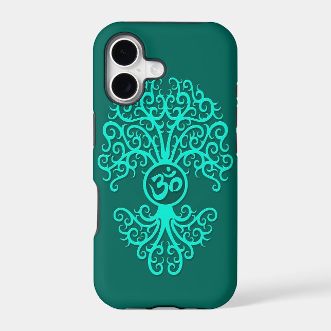 Teal Blue Om Tree (Back)